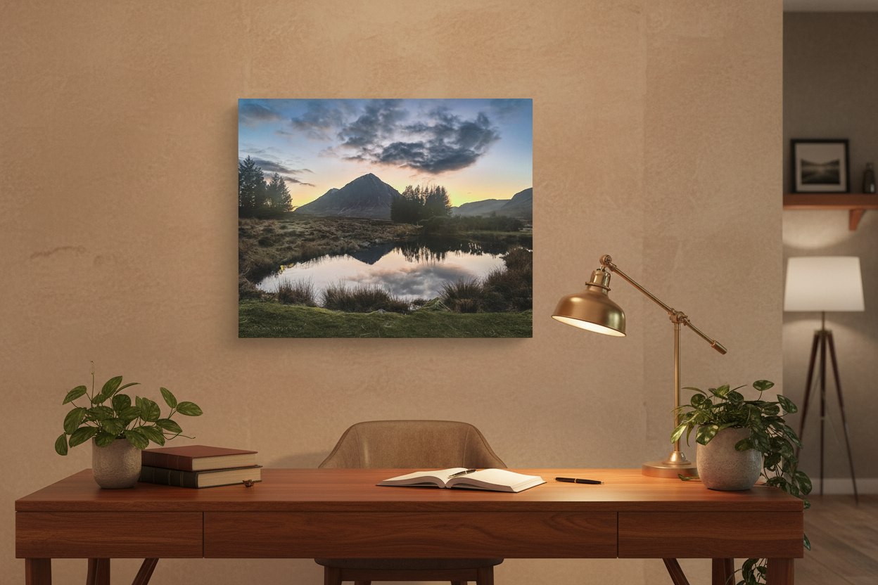 Glen Coe Sunset, Scottish Highlands – Canvas Print by Fergus King