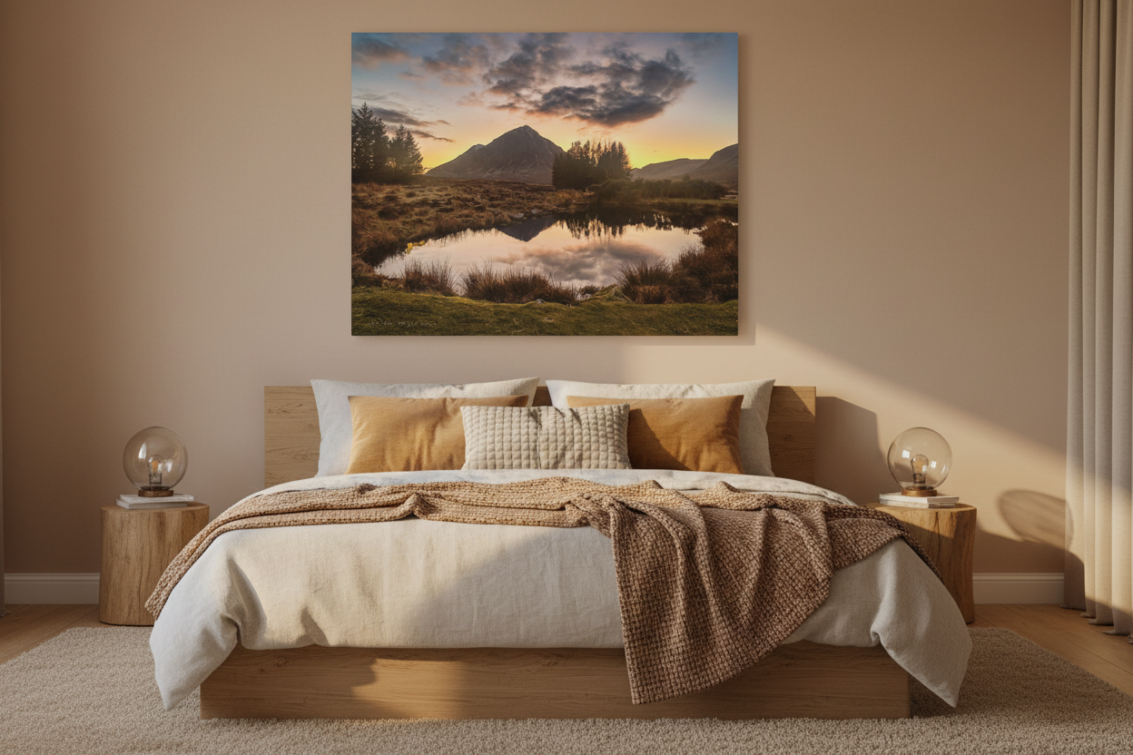 Glen Coe Sunset, Scottish Highlands – Canvas Print by Fergus King