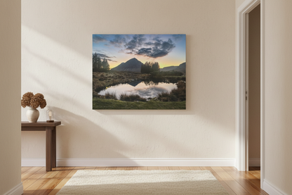 Glen Coe Sunset, Scottish Highlands – Canvas Print by Fergus King