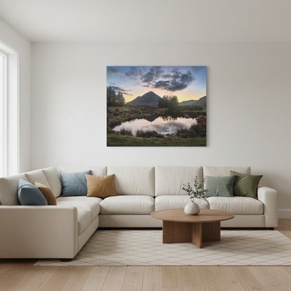 Glen Coe Sunset, Scottish Highlands – Canvas Print by Fergus King