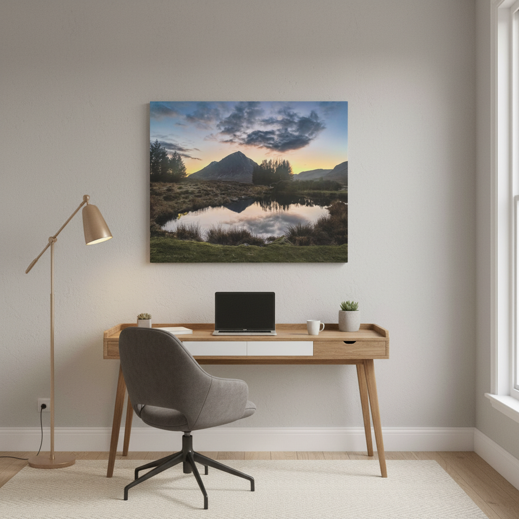 Glen Coe Sunset, Scottish Highlands – Canvas Print by Fergus King