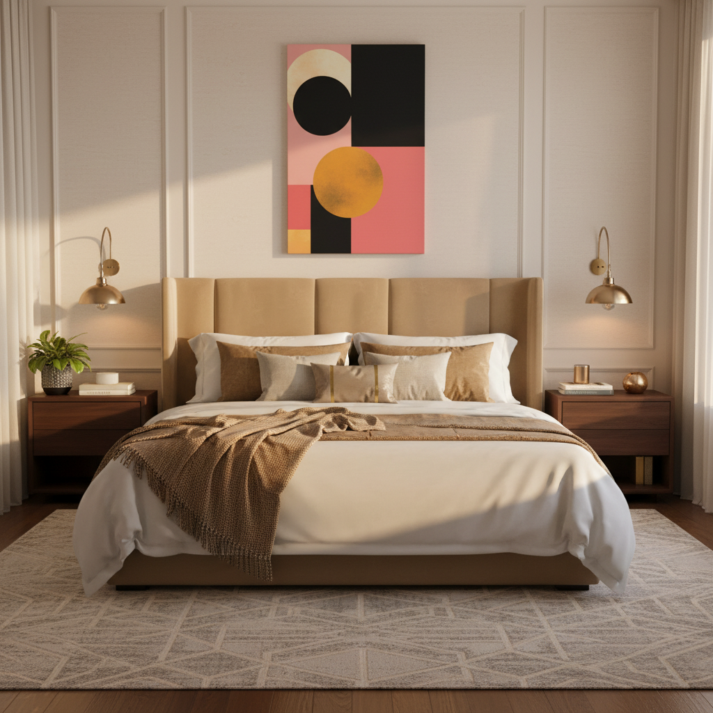 Golden Balance — Geometric Modern Wall Art