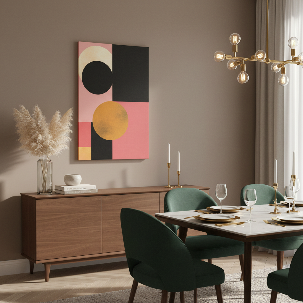 Golden Balance — Geometric Modern Wall Art