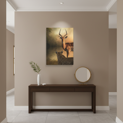 Leopard and Kudu at Dusk – By Photographer Patsy Weingart