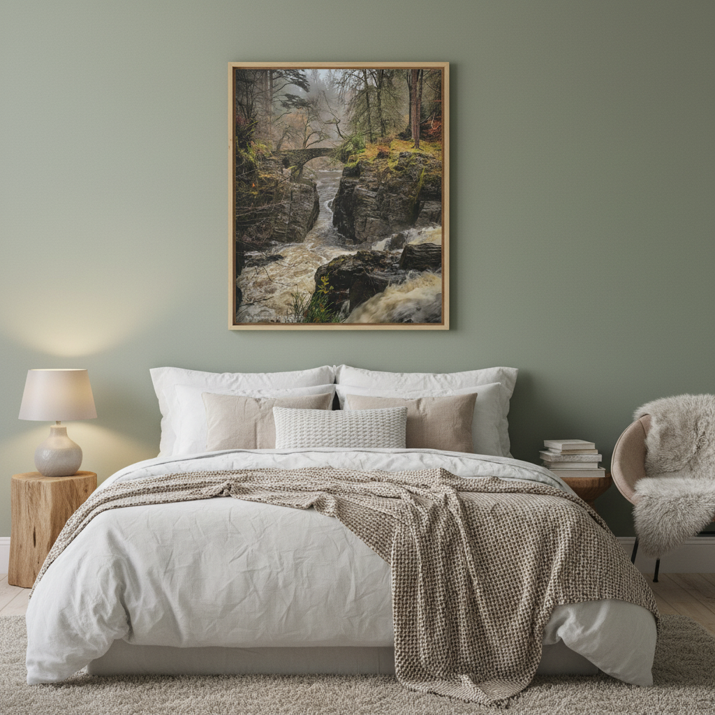 Hermitage Canvas Print – Scottish Woodland Wall Art by Photographer Fergus King