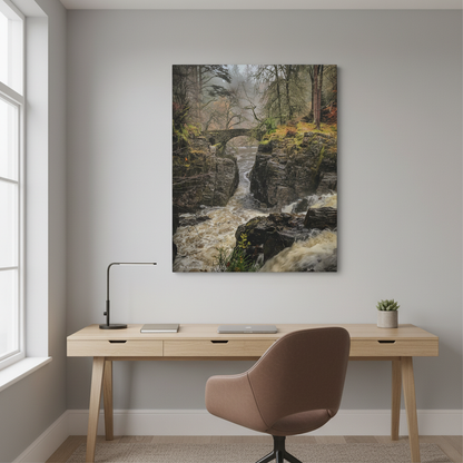 Hermitage Canvas Print – Scottish Woodland Wall Art by Photographer Fergus King
