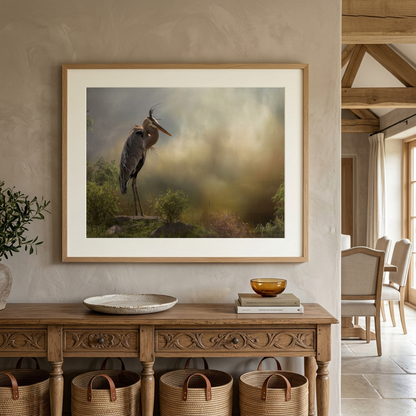 Heron at the Water's Edge Fine Art Print | By Photographer Patsy Weingart