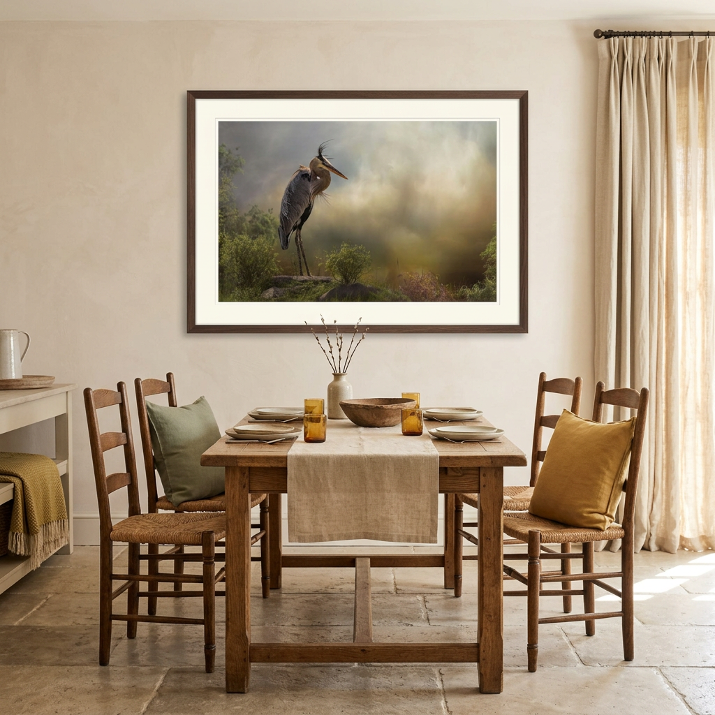 Heron at the Water's Edge Fine Art Print | By Photographer Patsy Weingart