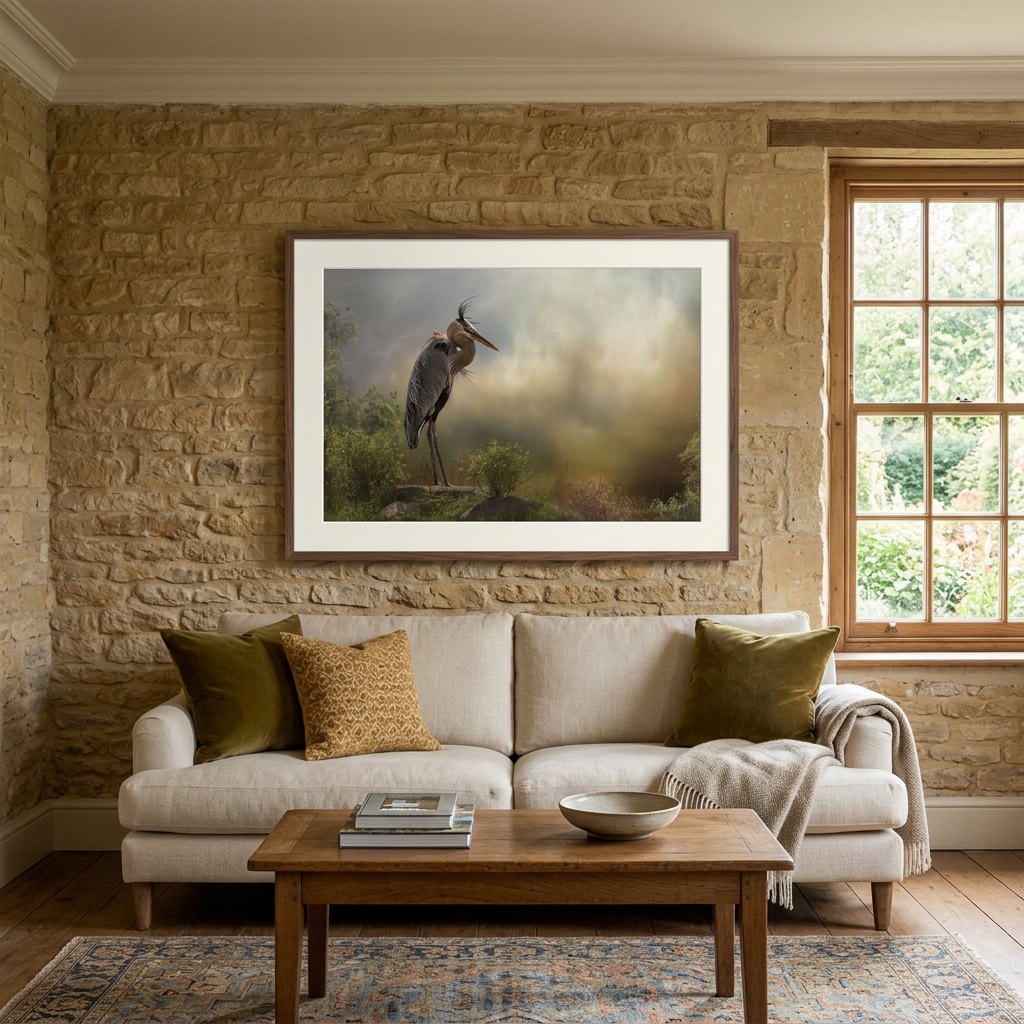 Heron at the Water's Edge Fine Art Print | By Photographer Patsy Weingart