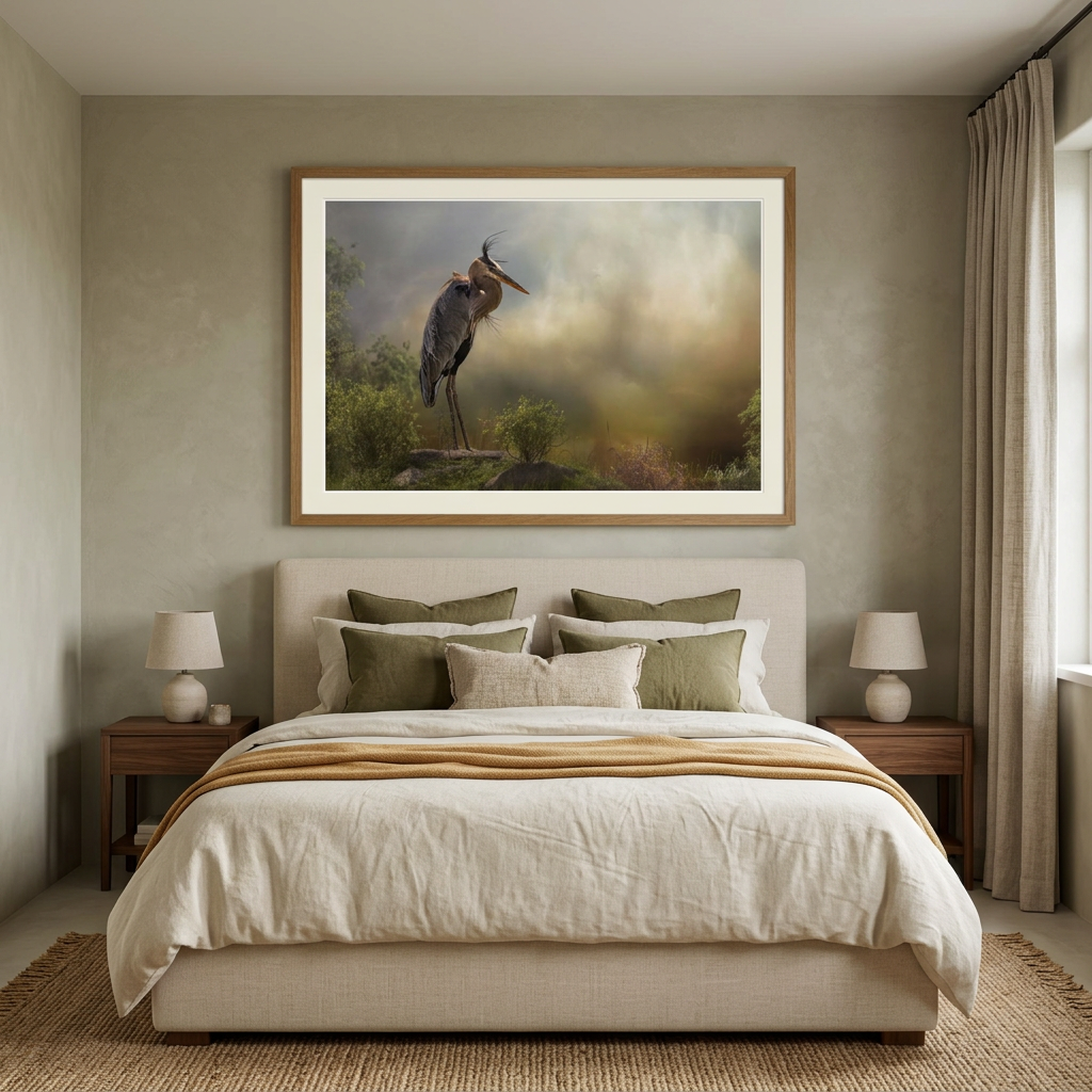 Heron at the Water's Edge Fine Art Print | By Photographer Patsy Weingart