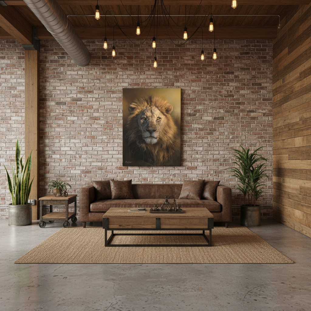 Majestic Lion in Golden Light – By Photographer Patsy Weingart