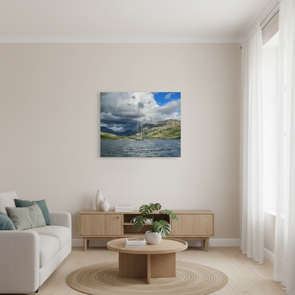 Inverie Sailboat canvas print – By photographer Fergus King