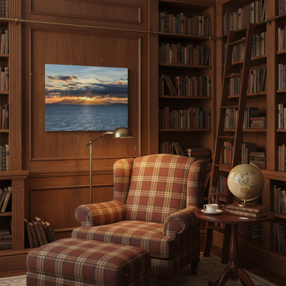 Isle of Rum Sunset Canvas Print – By Photographer Fergus King | Scottish Island Seascape Wall Art