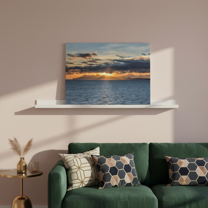 Isle of Rum Sunset Canvas Print – By Photographer Fergus King | Scottish Island Seascape Wall Art