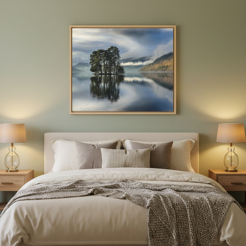 Kenmore Canvas Print – Scottish Loch Landscape Wall Art by Photographer Fergus King