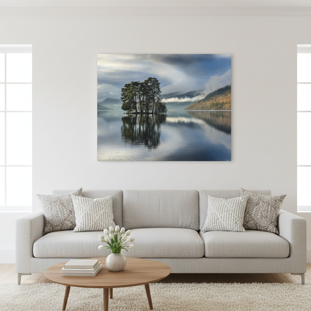 Kenmore Canvas Print – Scottish Loch Landscape Wall Art by Photographer Fergus King