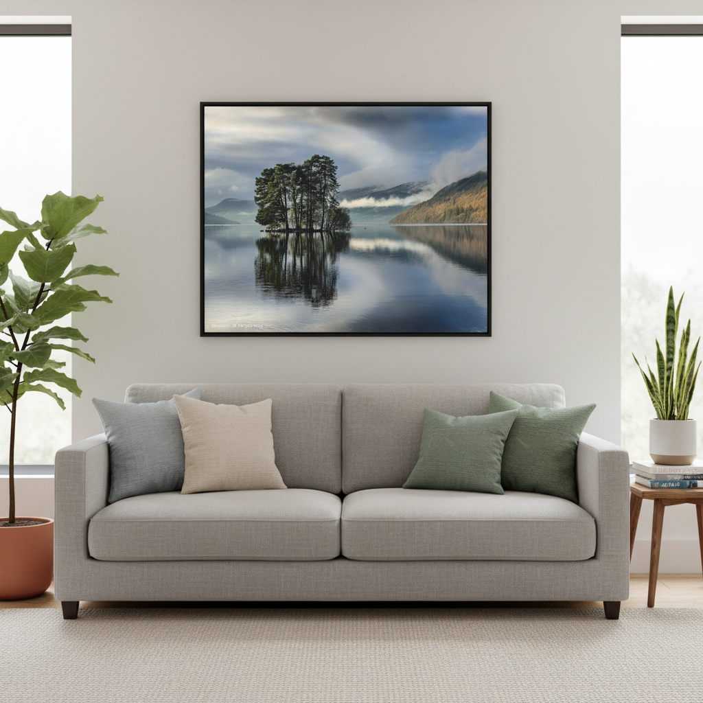 Kenmore Canvas Print – Scottish Loch Landscape Wall Art by Photographer Fergus King