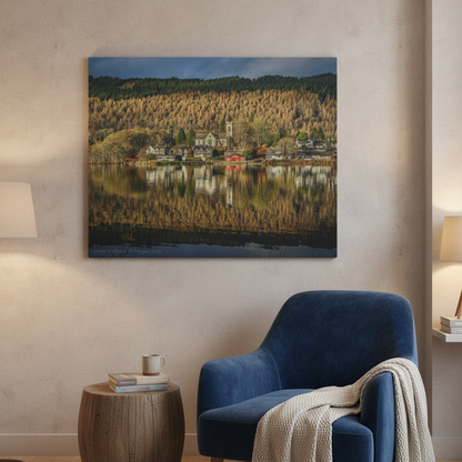 Kenmore Village Canvas Print – Scottish Highlands Wall Art by Photographer Fergus King