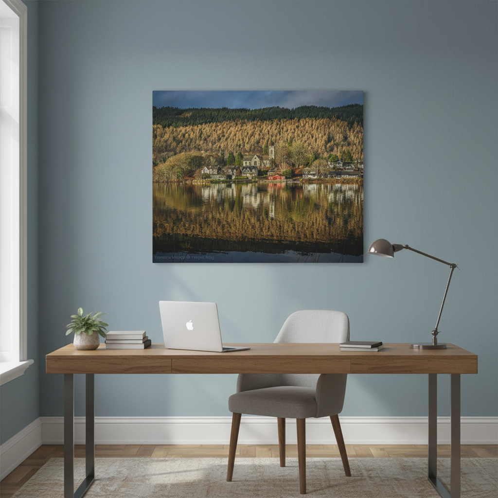 Kenmore Village Canvas Print – Scottish Highlands Wall Art by Photographer Fergus King