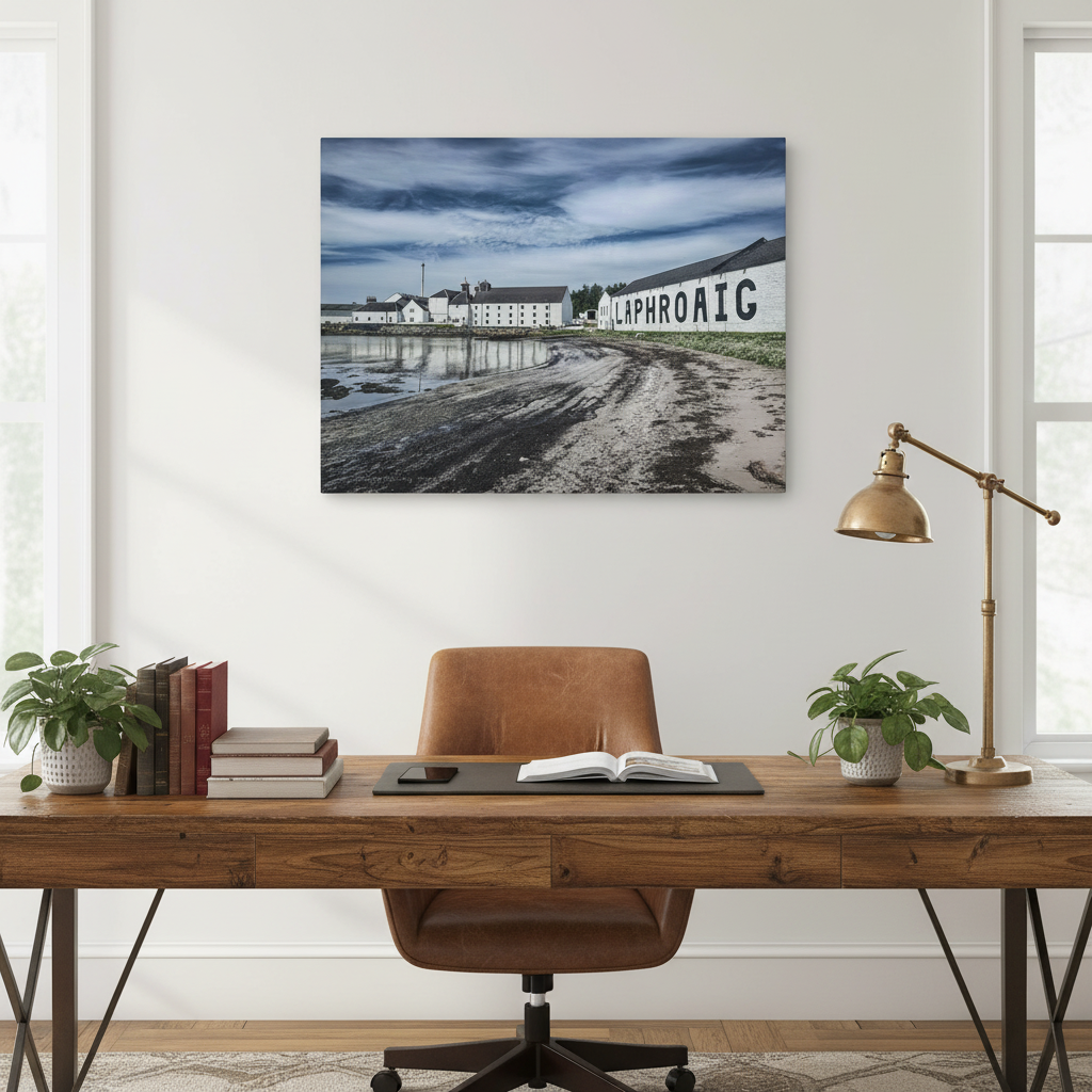 Laphroaig Distillery Canvas Print – By Photographer Fergus King