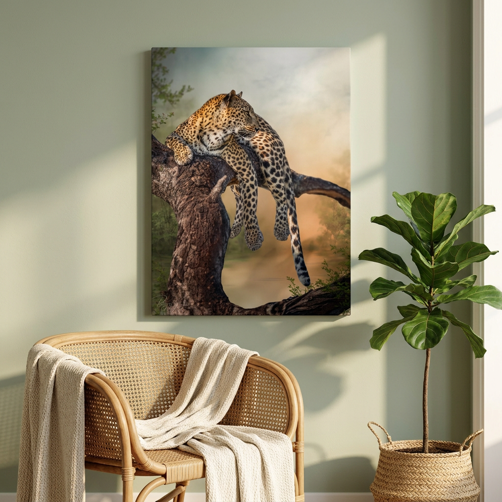 Leopard at Rest Canvas Print | By Photographer Patsy Weingart