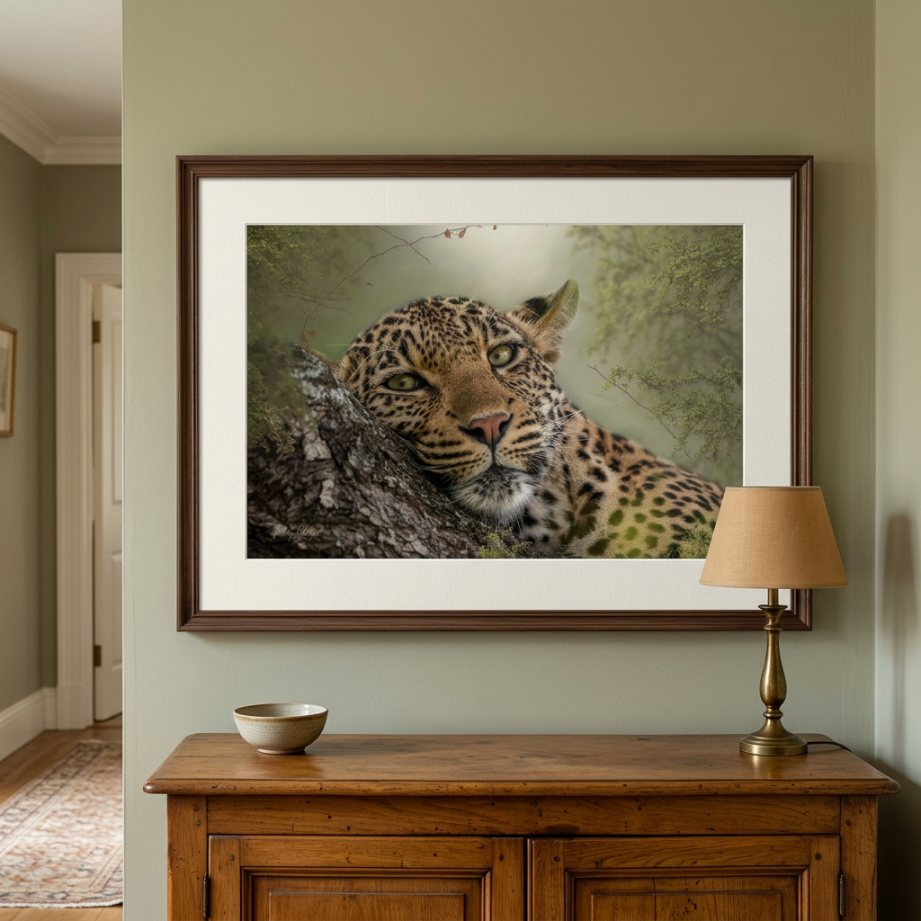 Leopard in Repose Fine Art Print | By Photographer Patsy Weingart
