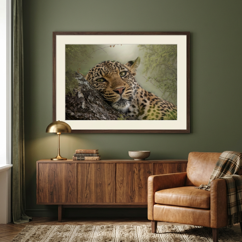 Leopard in Repose Fine Art Print | By Photographer Patsy Weingart