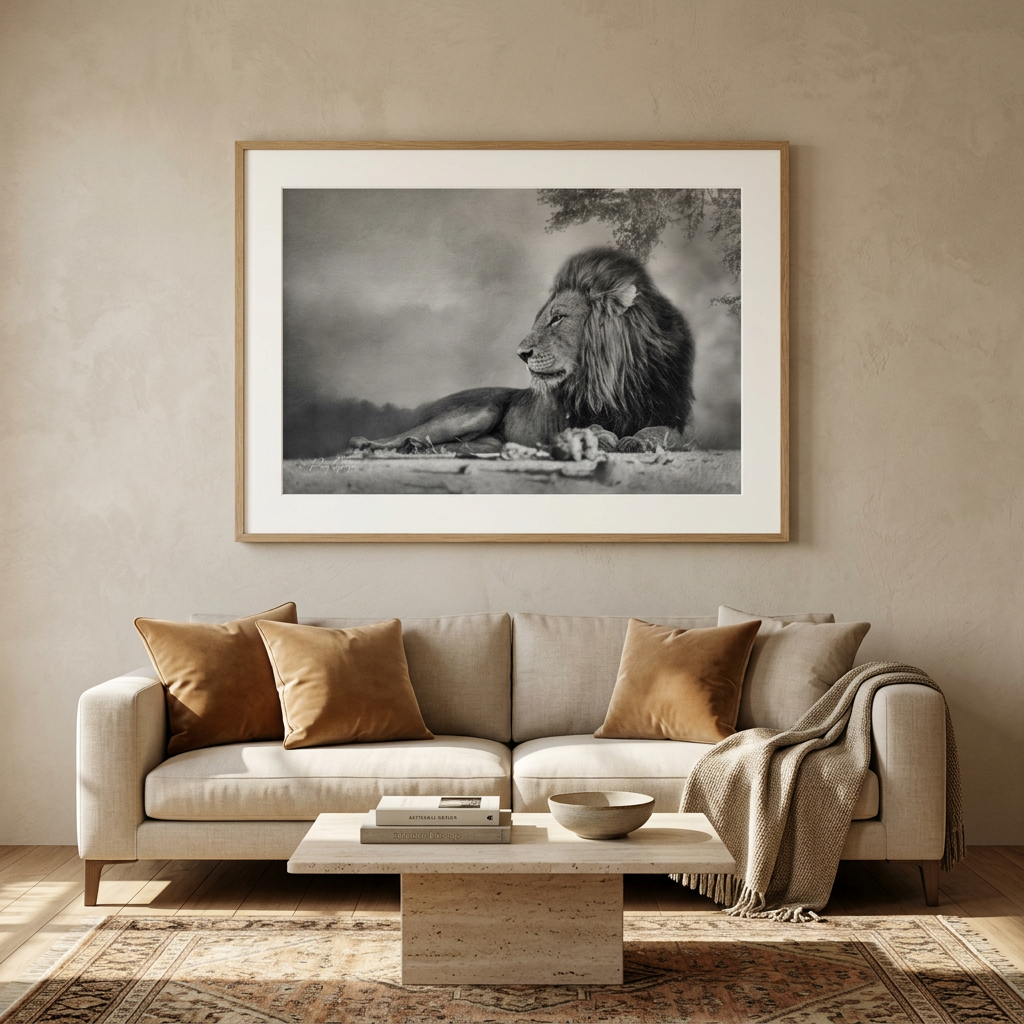 Lion Beneath the Acacia Fine Art Print | By Photographer Patsy Weingart