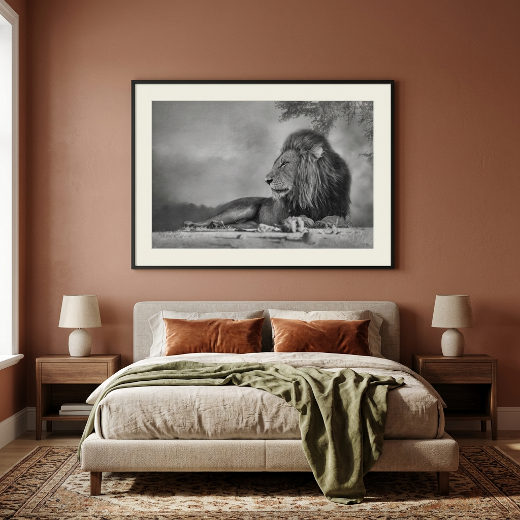 Lion Beneath the Acacia Fine Art Print | By Photographer Patsy Weingart