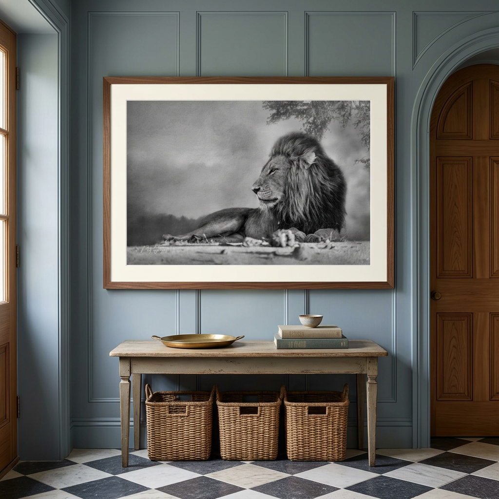 Lion Beneath the Acacia Fine Art Print | By Photographer Patsy Weingart