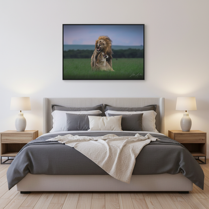 Lion Pair in Tense Exchange — By Photographer Lukas Andersen