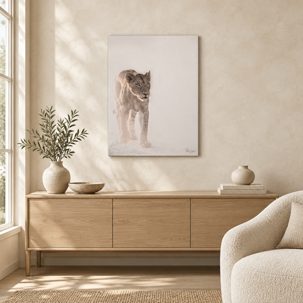 Lioness in Motion — By Photographer Patsy Weingart