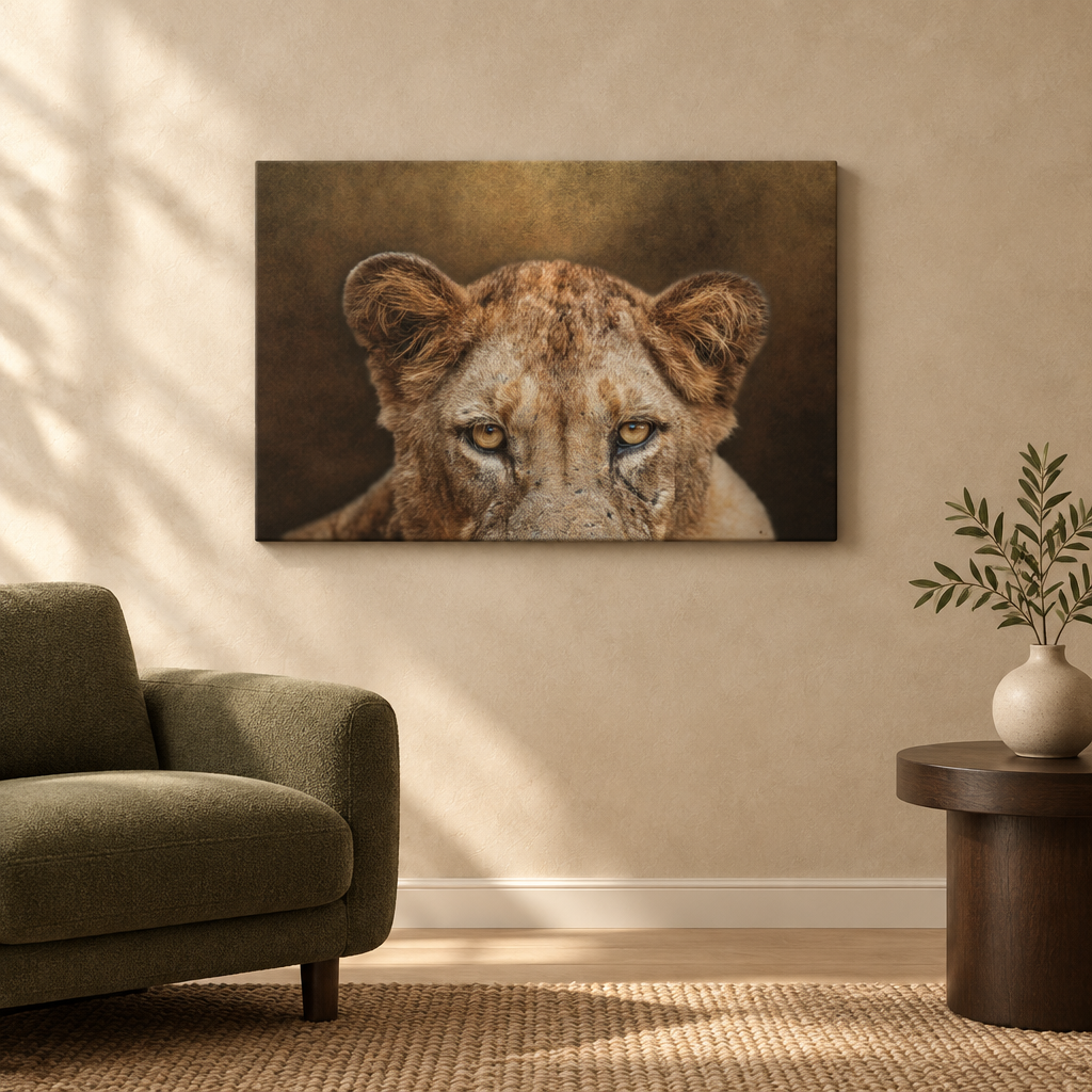 Lioness Portrait in Golden Light — By Photographer Patsy Weingart