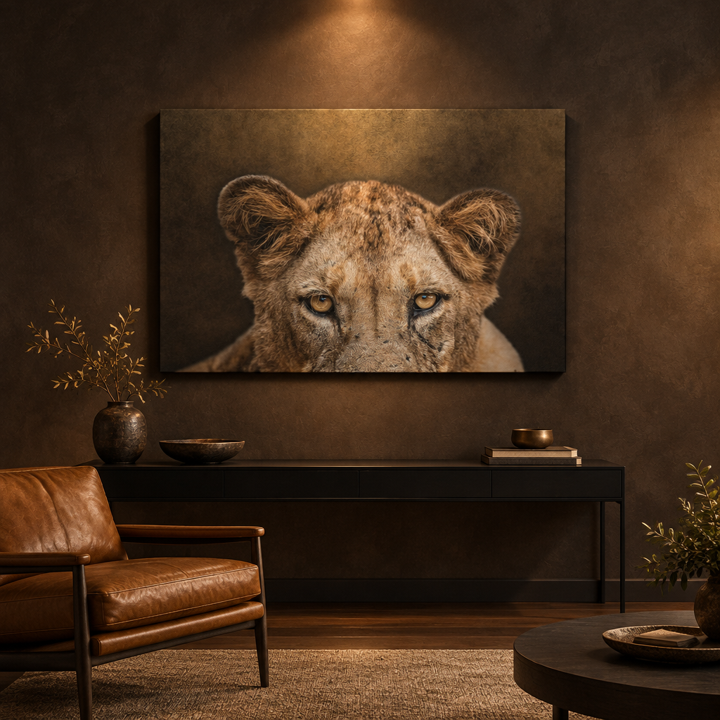 Lioness Portrait in Golden Light — By Photographer Patsy Weingart