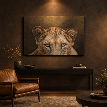 Lioness Portrait in Golden Light — By Photographer Patsy Weingart
