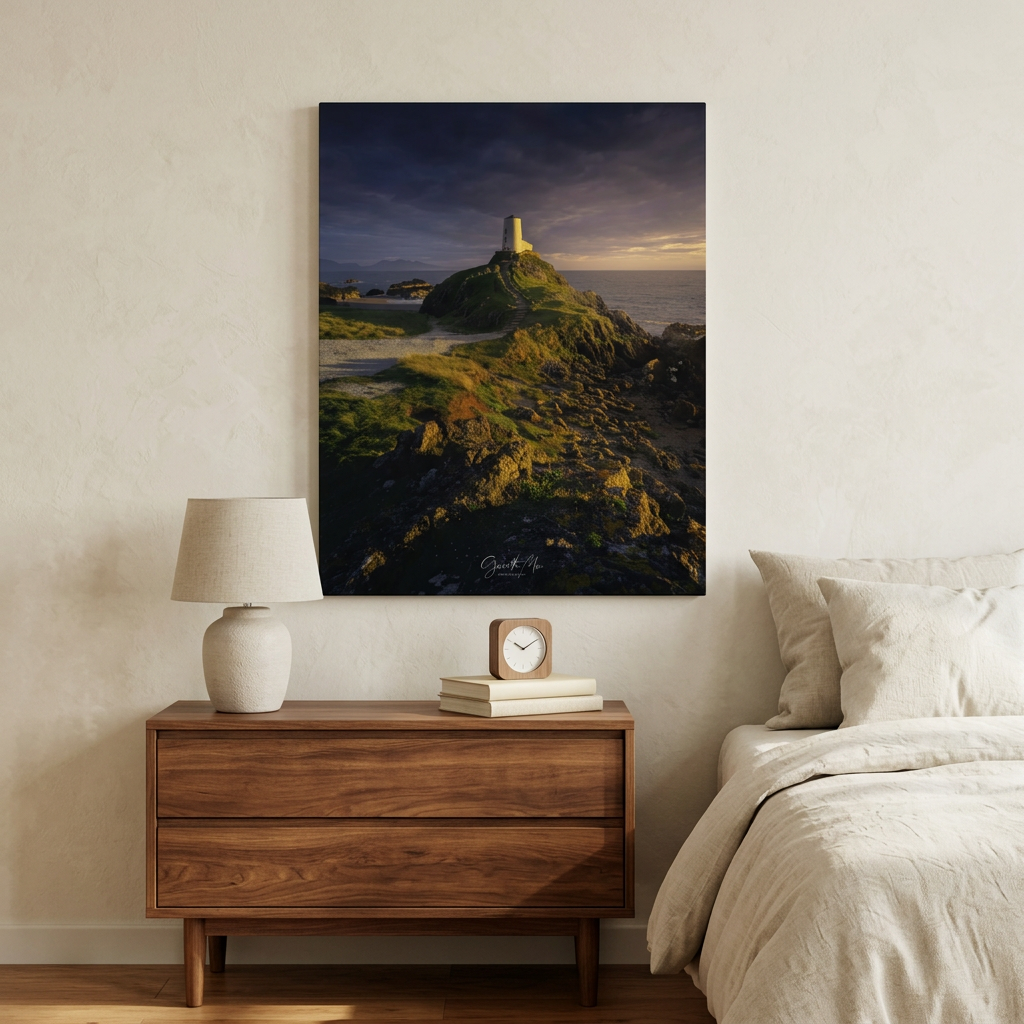 Llanddwyn Sunset – Golden Light Over an Iconic Welsh Lighthouse | By Photographer Gareth Mon Jones