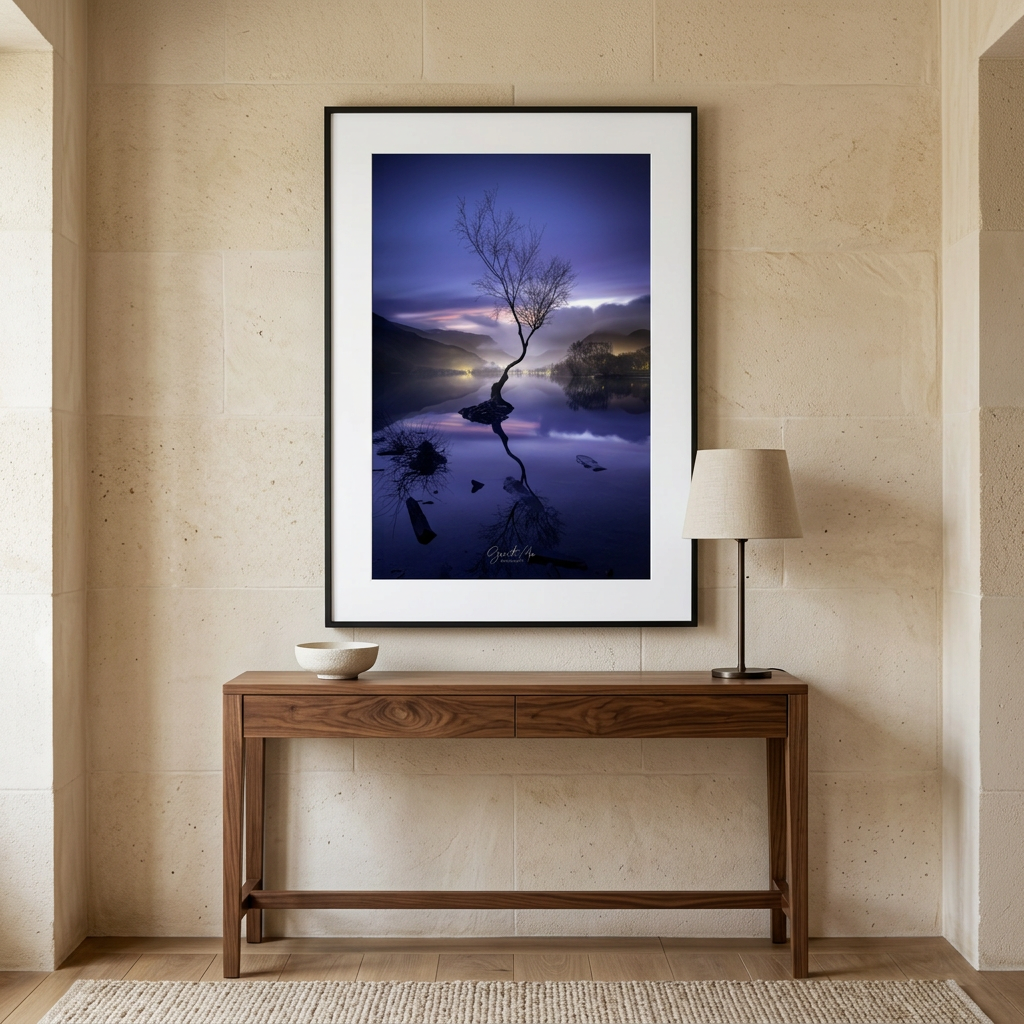 Llyn Padarn Evening Reflections Fine Art Print | By Photographer Gareth Mon Jones
