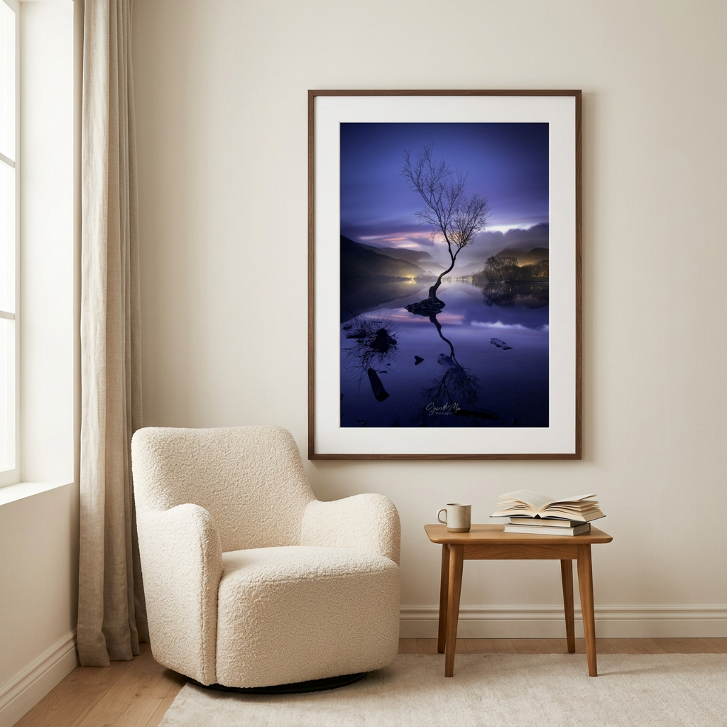 Llyn Padarn Evening Reflections Fine Art Print | By Photographer Gareth Mon Jones