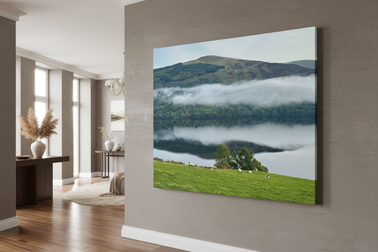 Loch Tay Clouds – Scottish Landscape Canvas Print by Fergus King