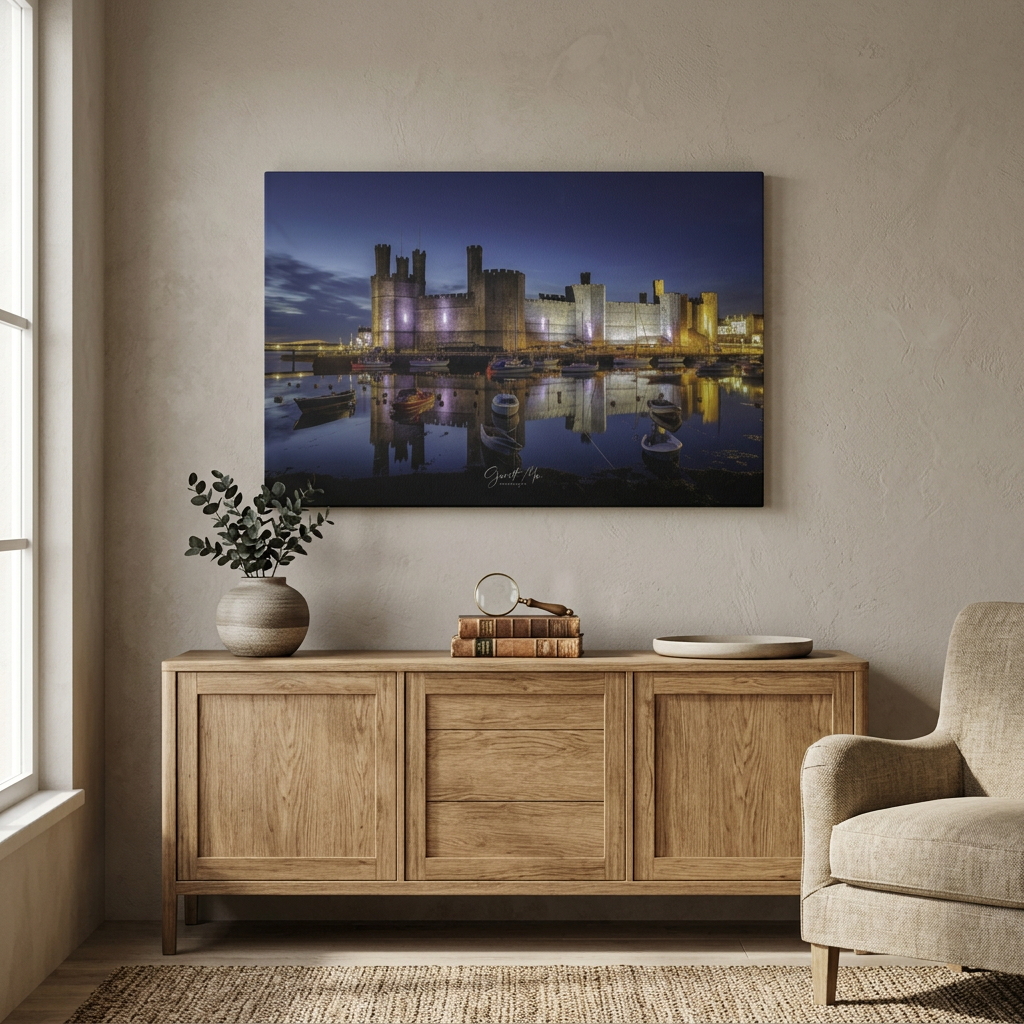 Caernarfon Castle in April by Photographer Gareth Mon Jones