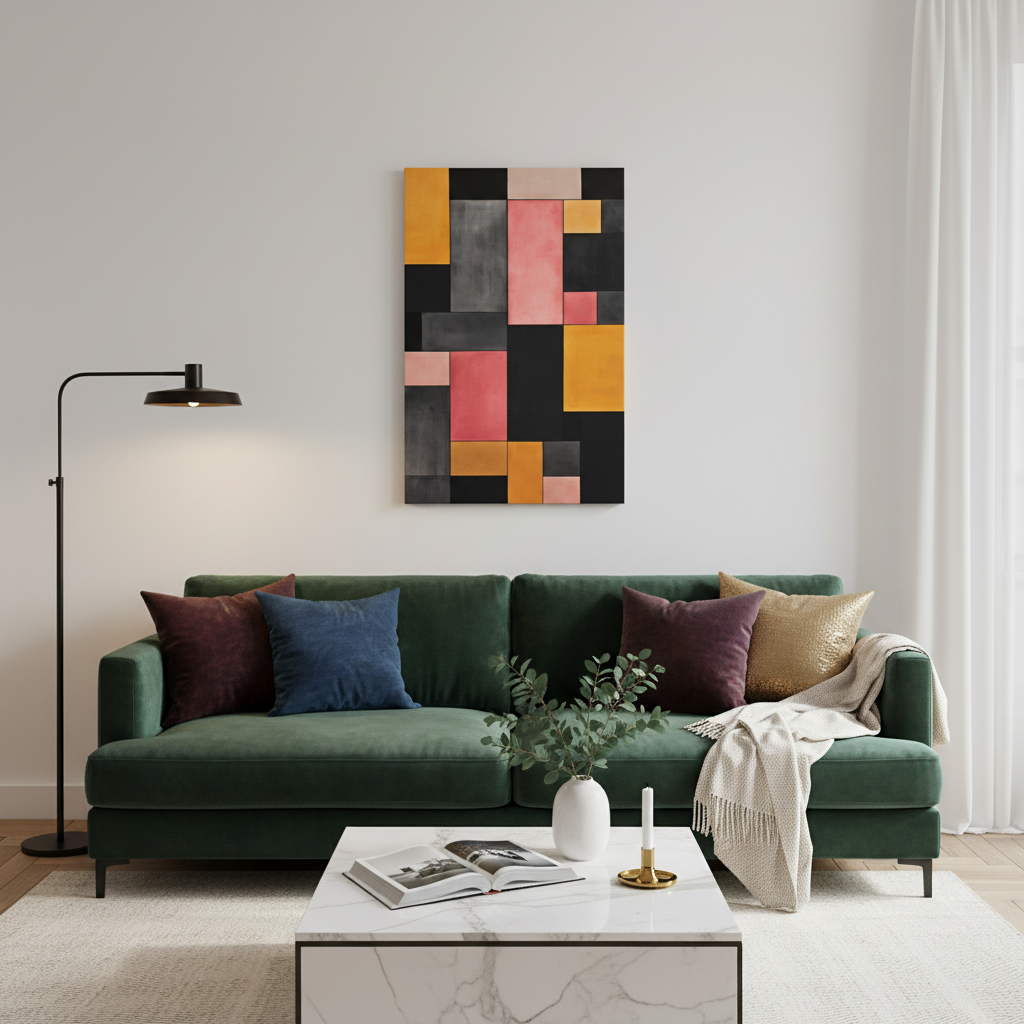 Modern Wall Art Print - Geometric Canvas Decor