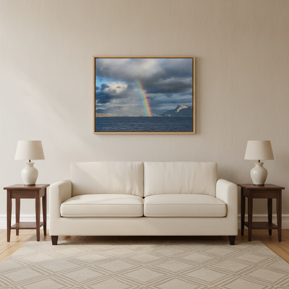 Knoydart Rainbow canvas print – by photographer Fergus King l Scottish Highlands landscape wall art