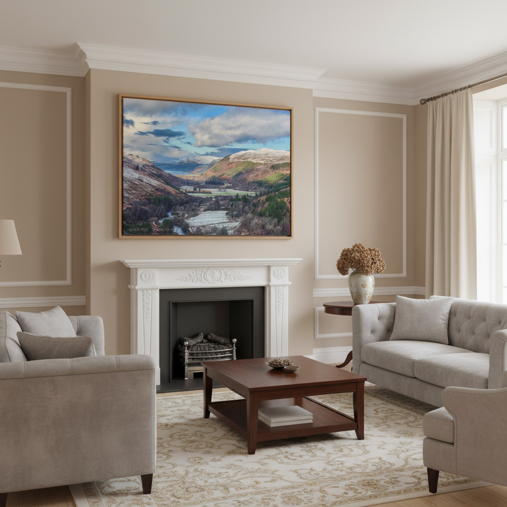 Strath More Canvas Print – By Photographer Fergus King l Scottish Highland Valley Wall Art