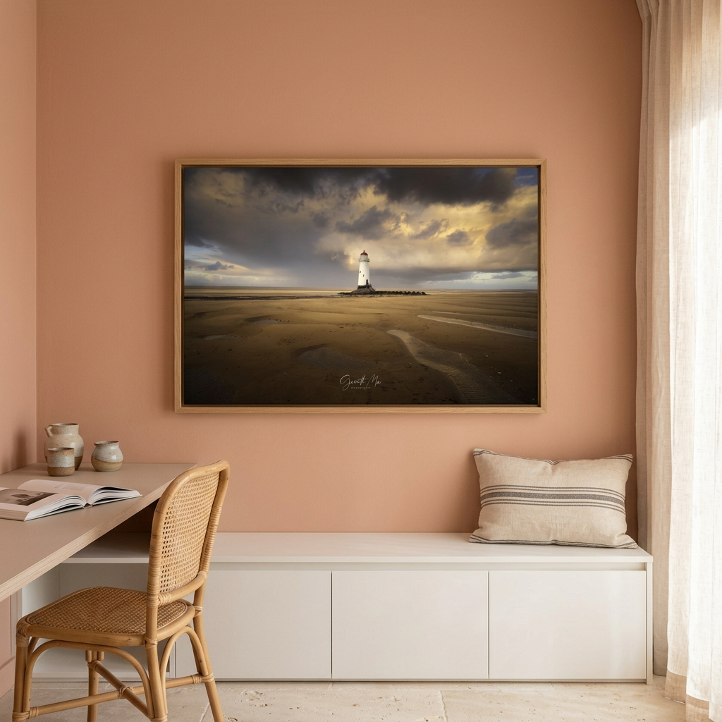 Talacre Lighthouse Across the Sands By Photographer Gareth Mon Jones