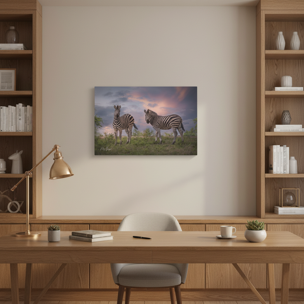 Zebras at Dusk – By Photographer Patsy Weingart