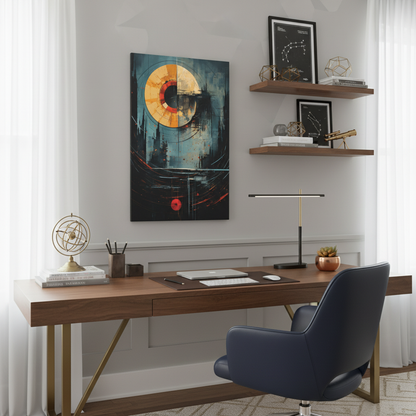Orbital Echoes” — Cosmic Geometric Poster