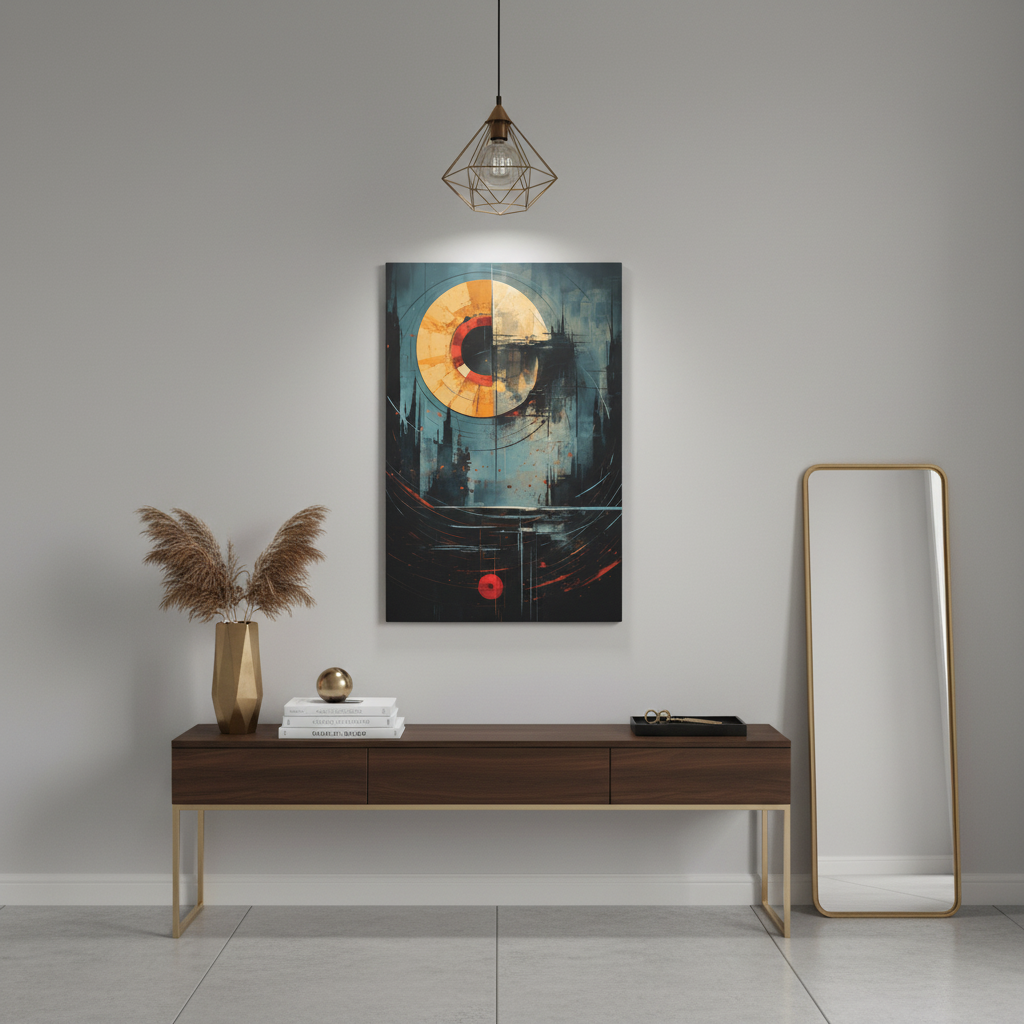 Orbital Echoes” — Cosmic Geometric Poster