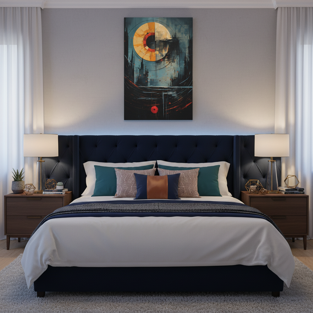 Orbital Echoes” — Cosmic Geometric Poster