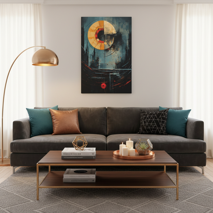 Orbital Echoes” — Cosmic Geometric Poster