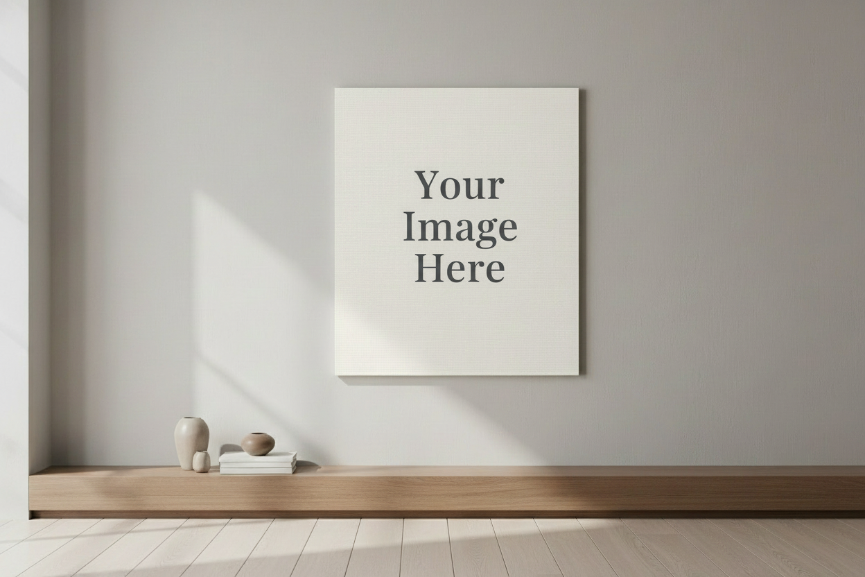 Personalized canvas with "Your Image Here" text